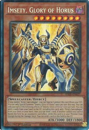 Image of Imsety, Glory of Horus (Collector's Rare) (RA05-EN027) - Rarity Collection 5 1st Edition