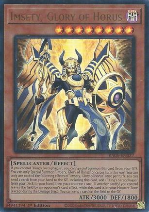 Image of Imsety, Glory of Horus (Ultra Rare) (RA05-EN027) - Rarity Collection 5 1st Edition