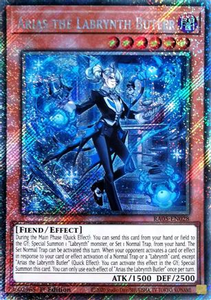 Image of Arias the Labrynth Butler (Platinum Secret Rare) (RA05-EN028) - Rarity Collection 5 1st Edition