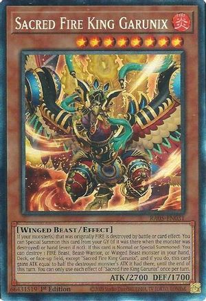 Image of Sacred Fire King Garunix (Collector's Rare) (RA05-EN031) - Rarity Collection 5 1st Edition