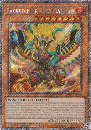 Image of Sacred Fire King Garunix (Platinum Secret Rare) (RA05-EN031) - Rarity Collection 5 1st Edition