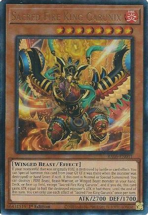 Image of Sacred Fire King Garunix (PUR) (RA05-EN031) - Rarity Collection 5 1st Edition