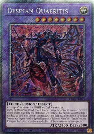 Image of Despian Quaeritis (Platinum Secret Rare) (RA05-EN036) - Rarity Collection 5 1st Edition