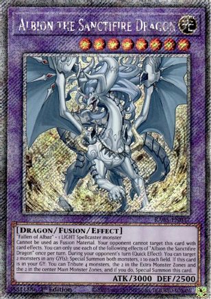 Image of Albion the Sanctifire Dragon (Platinum Secret Rare) (RA05-EN037) - Rarity Collection 5 1st Edition