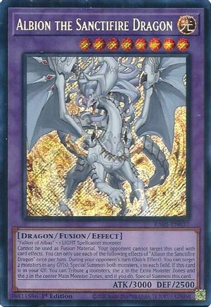 Image of Albion the Sanctifire Dragon (Secret Rare) (RA05-EN037) - Rarity Collection 5 1st Edition
