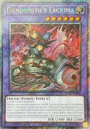 Image of Fiendsmith's Lacrima (Platinum Secret Rare) (RA05-EN038) - Rarity Collection 5 1st Edition