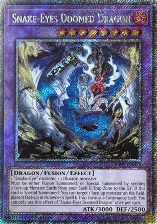 Image of Snake-Eyes Doomed Dragon (Platinum Secret Rare) (RA05-EN039) - Rarity Collection 5 1st Edition