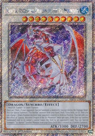Image of Lancea, Ancestral Dragon of the Ice Mountain (Platinum Secret Rare) (RA05-EN045) - Rarity Collection 5 1st Edition