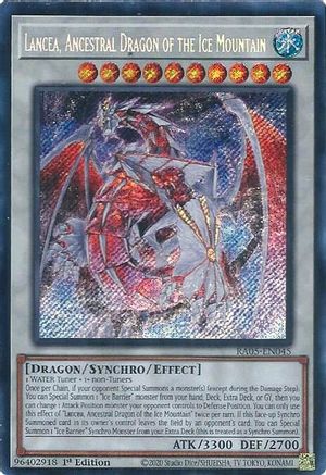 Image of Lancea, Ancestral Dragon of the Ice Mountain (Secret Rare) (RA05-EN045) - Rarity Collection 5 1st Edition