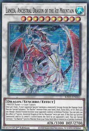 Image of Lancea, Ancestral Dragon of the Ice Mountain (RA05-EN045) - Rarity Collection 5 1st Edition