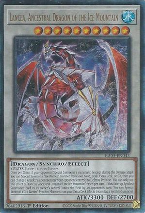 Image of Lancea, Ancestral Dragon of the Ice Mountain (PUR) (RA05-EN045) - Rarity Collection 5 1st Edition