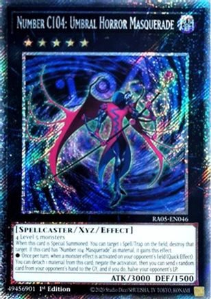 Image of Number C104: Umbral Horror Masquerade (Platinum Secret Rare) (RA05-EN046) - Rarity Collection 5 1st Edition