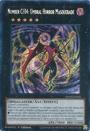 Image of Number C104: Umbral Horror Masquerade (Secret Rare) (RA05-EN046) - Rarity Collection 5 1st Edition