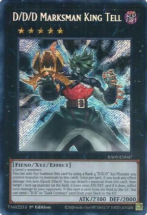 Image of D/D/D Marksman King Tell (Secret Rare) (RA05-EN047) - Rarity Collection 5 1st Edition