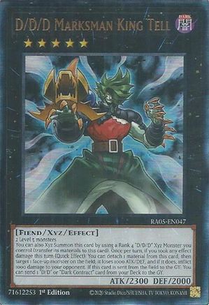 Image of D/D/D Marksman King Tell (Ultimate Rare) (RA05-EN047) - Rarity Collection 5 1st Edition