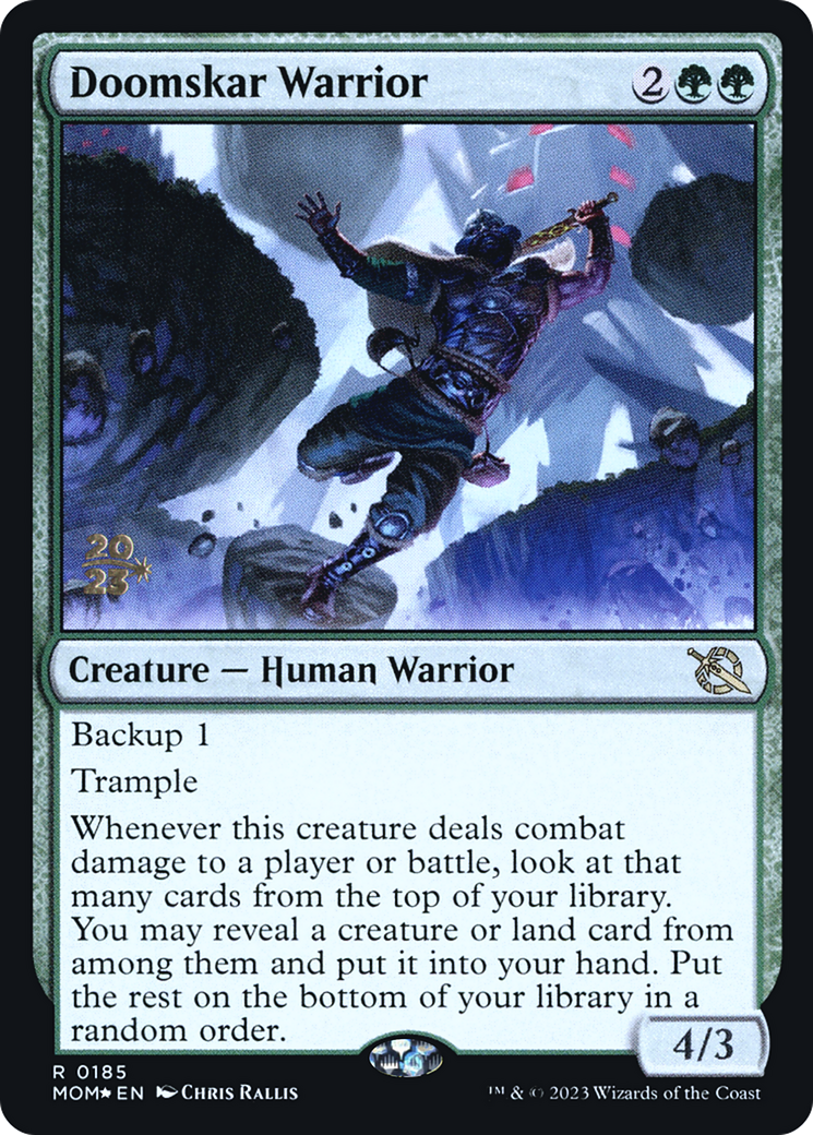 Image of Doomskar Warrior (PRE-185) - March of the Machine Promos Foil