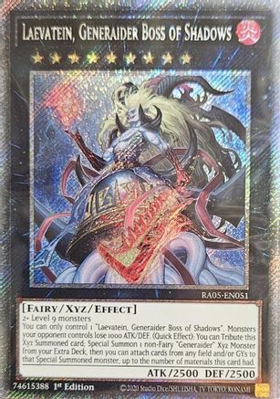 Image of Laevatein, Generaider Boss of Shadows (Platinum Secret Rare) (RA05-EN051) - Rarity Collection 5 1st Edition