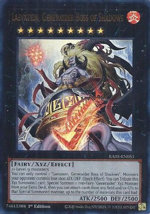 Image of Laevatein, Generaider Boss of Shadows (Ultra Rare) (RA05-EN051) - Rarity Collection 5 1st Edition