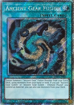 Image of Ancient Gear Fusion (Platinum Secret Rare) (RA05-EN063) - Rarity Collection 5 1st Edition