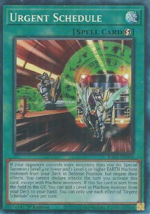 Image of Urgent Schedule (Collector's Rare) (RA05-EN064) - Rarity Collection 5 1st Edition