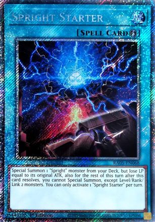 Image of Spright Starter (Platinum Secret Rare) (RA05-EN068) - Rarity Collection 5 1st Edition