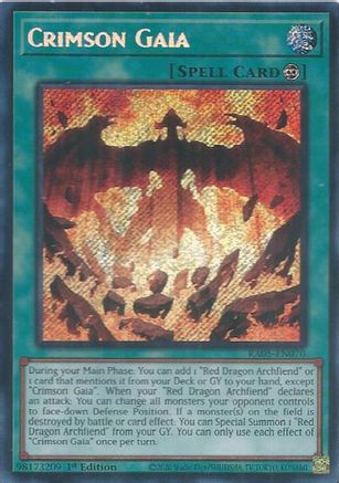 Image of Crimson Gaia (Secret Rare) (RA05-EN070) - Rarity Collection 5 1st Edition