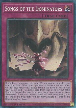 Image of Songs of the Dominators (PCR) (RA05-EN081) - Rarity Collection 5 1st Edition