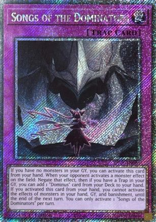 Image of Songs of the Dominators (Platinum Secret Rare) (RA05-EN081) - Rarity Collection 5 1st Edition