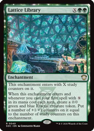 Image of Lattice Library (SOC-040) - Commander: Secrets of Strixhaven
