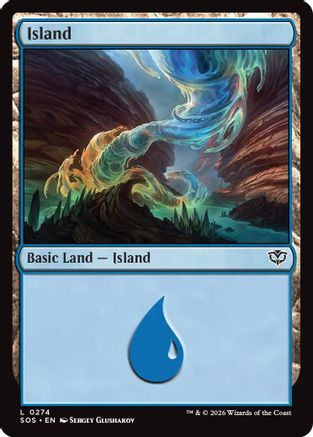 Image of Island (0274) (SOS-274) - Secrets of Strixhaven Foil