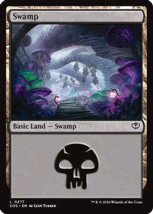 Image of Swamp (0277) (SOS-277) - Secrets of Strixhaven Foil