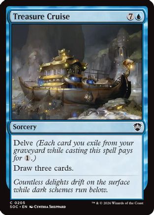 Image of Treasure Cruise (SOC-205) - Commander: Secrets of Strixhaven