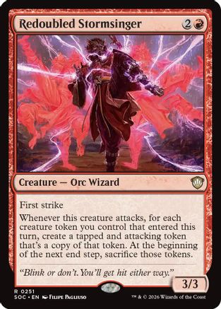 Image of Redoubled Stormsinger (SOC-251) - Commander: Secrets of Strixhaven