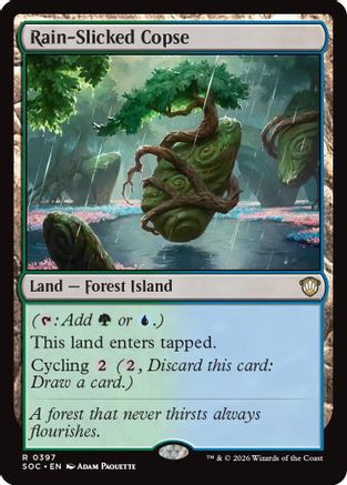 Image of Rain-Slicked Copse (SOC-397) - Commander: Secrets of Strixhaven