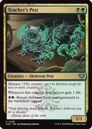 Image of Teacher's Pest (SOS-238) - Secrets of Strixhaven Foil