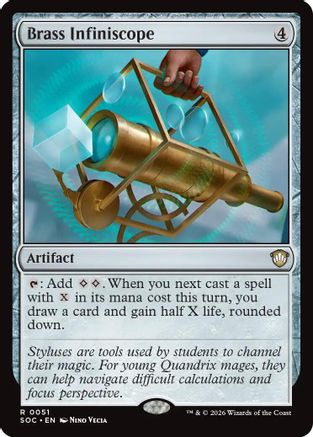 Image of Brass Infiniscope (SOC-051) - Commander: Secrets of Strixhaven