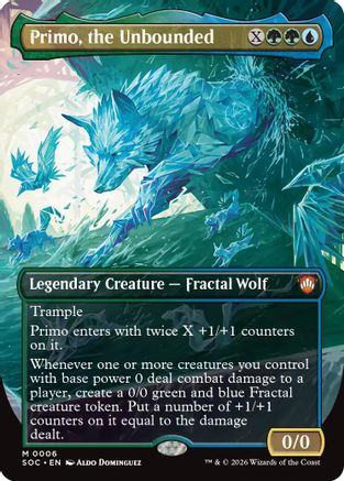 Image of Primo, the Unbounded (Borderless) (SOC-006) - Commander: Secrets of Strixhaven