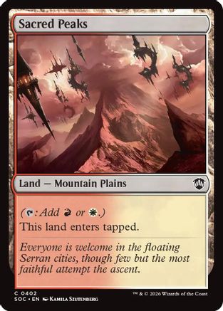 Image of Sacred Peaks (SOC-402) - Commander: Secrets of Strixhaven