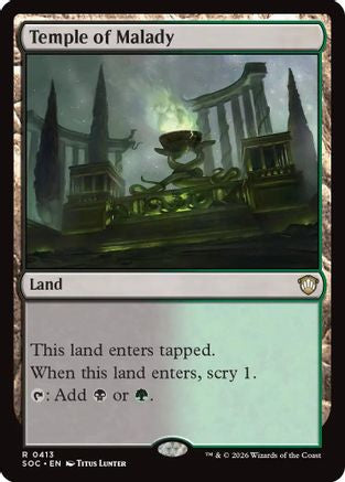 Image of Temple of Malady (SOC-413) - Commander: Secrets of Strixhaven