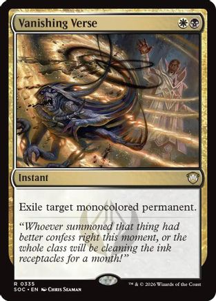 Image of Vanishing Verse (SOC-335) - Commander: Secrets of Strixhaven