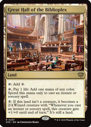 Image of Great Hall of the Biblioplex (SOS-257) - Secrets of Strixhaven Foil