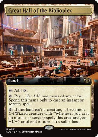 Image of Great Hall of the Biblioplex (Extended Art) (SOS-361) - Secrets of Strixhaven