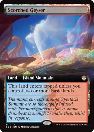 Image of Scorched Geyser (Extended Art) (SOC-102) - Commander: Secrets of Strixhaven