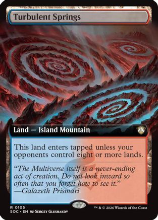 Image of Turbulent Springs (Extended Art) (SOC-105) - Commander: Secrets of Strixhaven