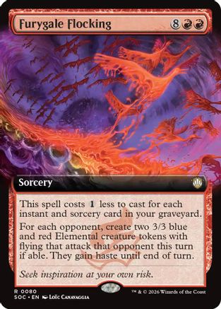 Image of Furygale Flocking (Extended Art) (SOC-080) - Commander: Secrets of Strixhaven
