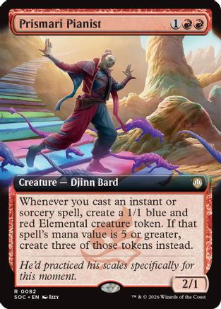 Image of Prismari Pianist (Extended Art) (SOC-082) - Commander: Secrets of Strixhaven