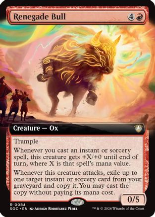 Image of Renegade Bull (Extended Art) (SOC-084) - Commander: Secrets of Strixhaven