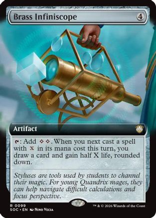 Image of Brass Infiniscope (Extended Art) (SOC-099) - Commander: Secrets of Strixhaven