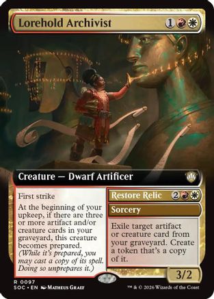 Image of Lorehold Archivist (Extended Art) (SOC-097) - Commander: Secrets of Strixhaven