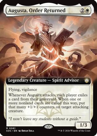 Image of Augusta, Order Returned (Extended Art) (SOC-061) - Commander: Secrets of Strixhaven